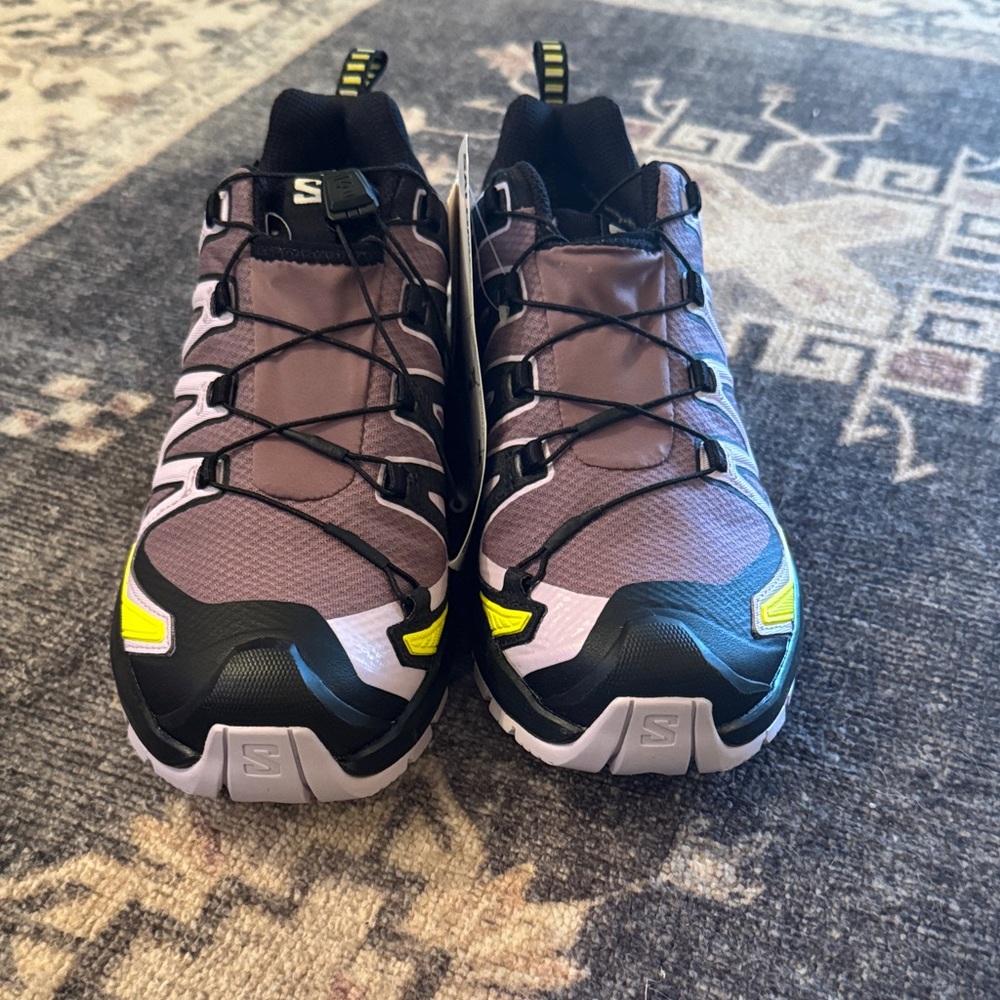Salomon Athletic Shoes - Black, Purple, and Yellow